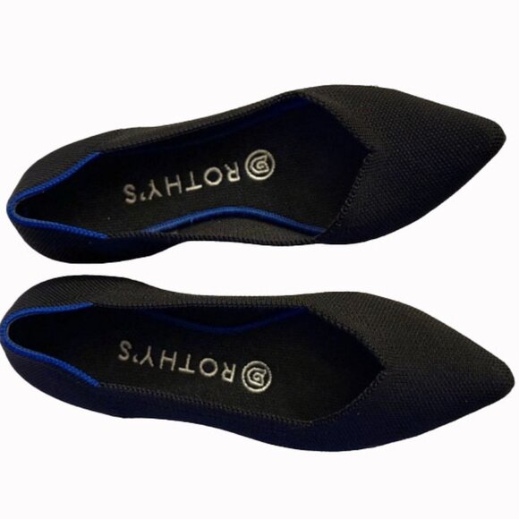 ROTHY’S Black Flats with Blue Trim, Size 6.5
In Very Good Pre-owned condition. - Picture 4 of 4